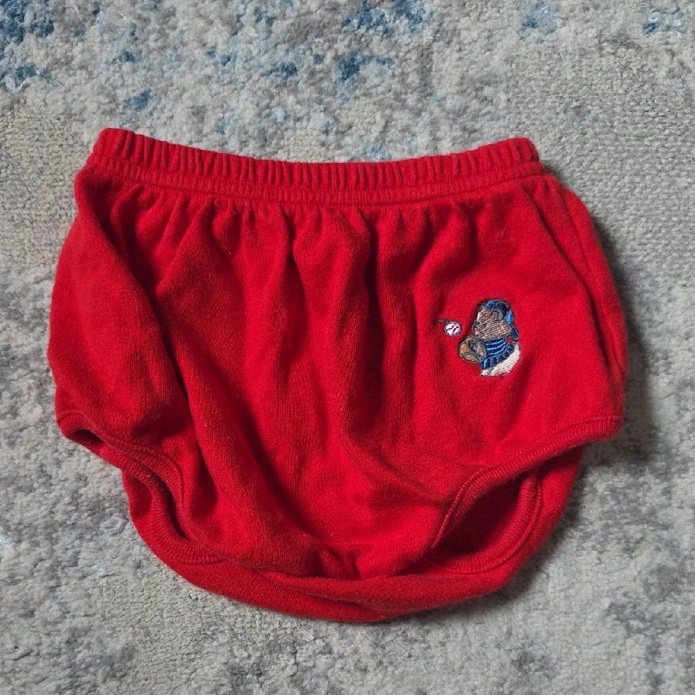 🥳 5/$25 BUNDLE‎ Vintage Carter's 0-3 Month Baseball Bear Bloomers